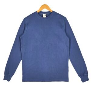 THE NORTH FACE WAFFLE‑KNIT LONG SLEEVE – MEN’S M – BLUE – CLASSIC THERMAL CREW